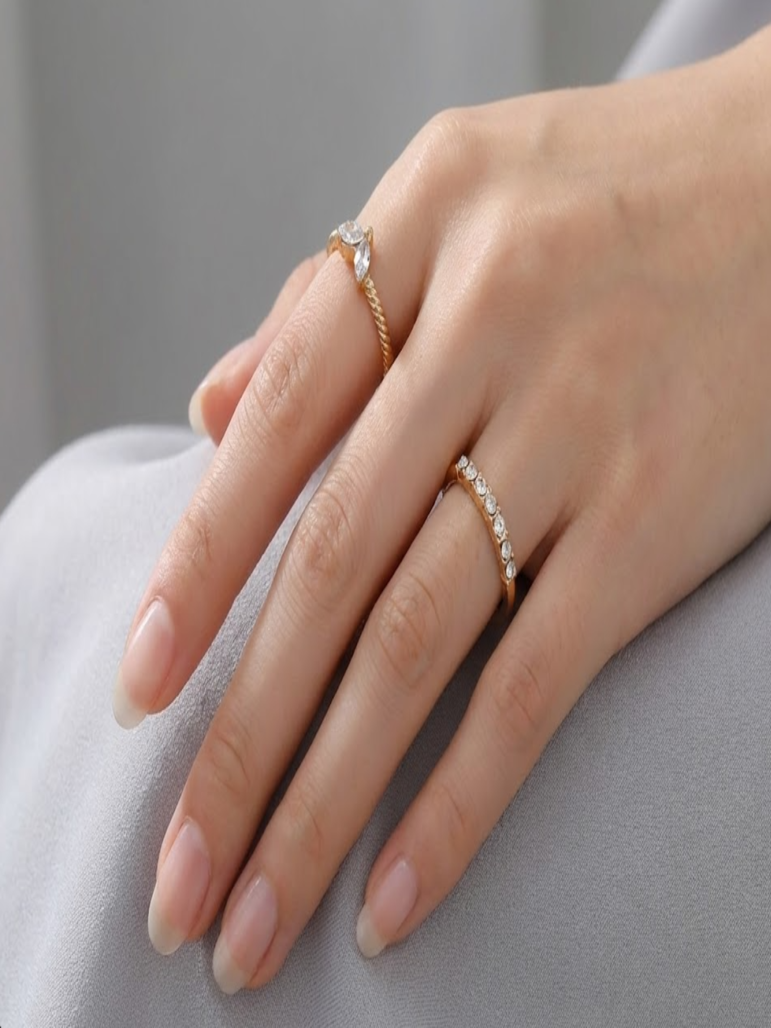 LUXE LINK - Goldene Stapelringe