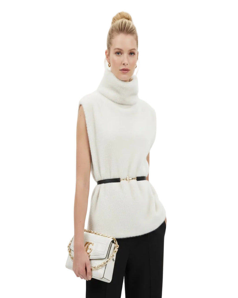 YUMI - Kunstfellweste Weiss