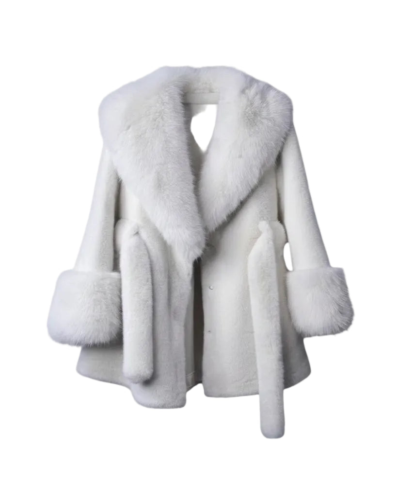 NORA - Kunstpelz-Mantel